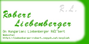 robert liebenberger business card